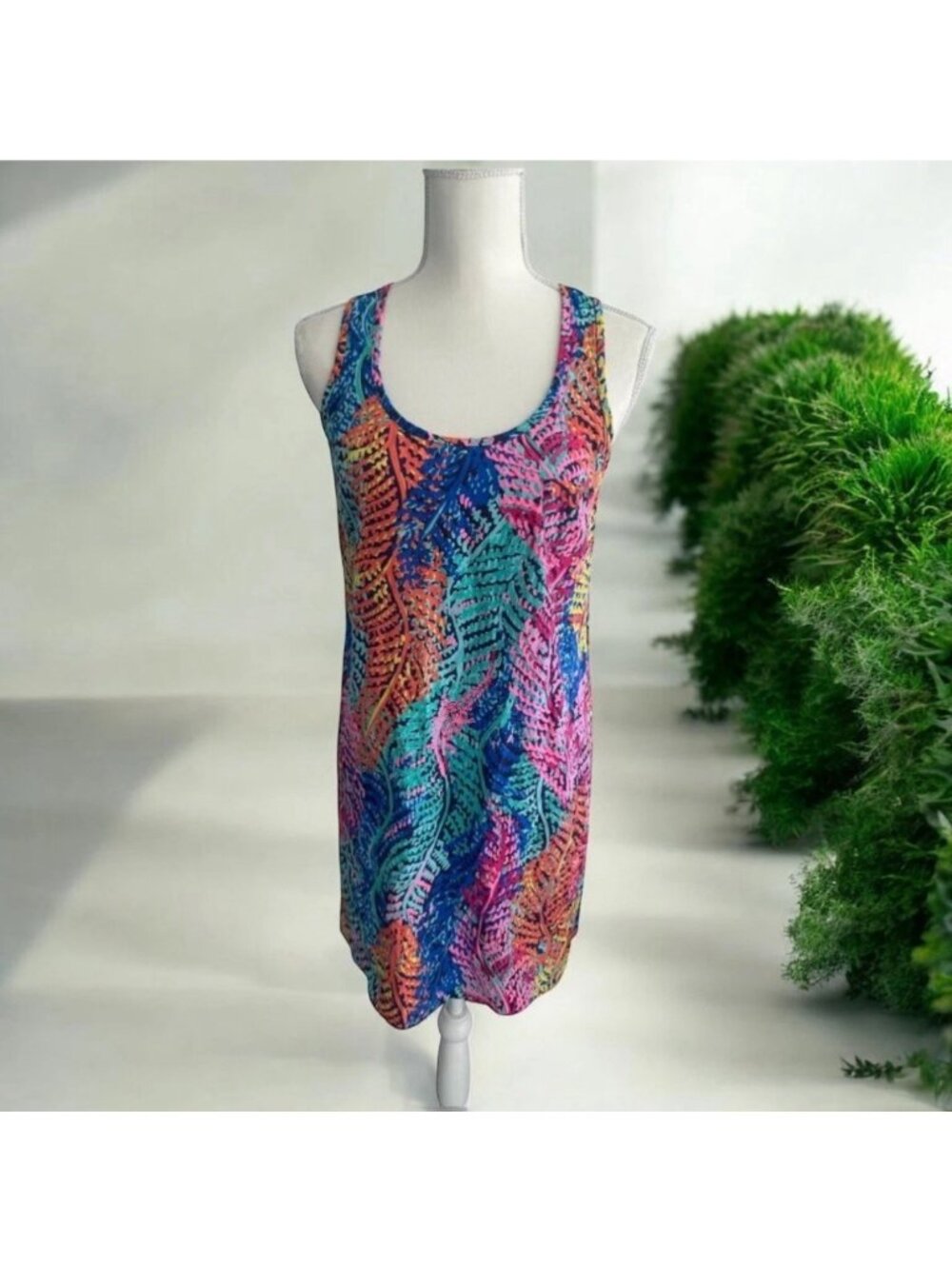 LILLY PULITZER Coral Multicolor Printed Dress Size Small